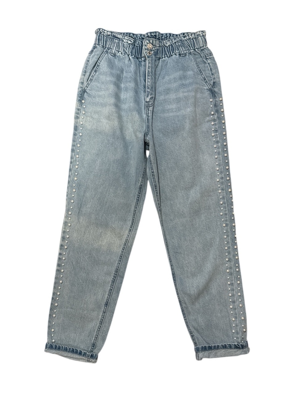 Forever 21 since waisted jeans with pearls - size large